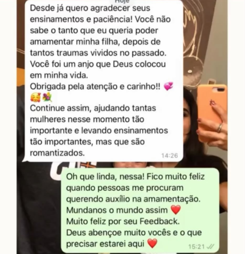 Depoimento de aluna 5 sobre o curso Descomplicando a Amamentação